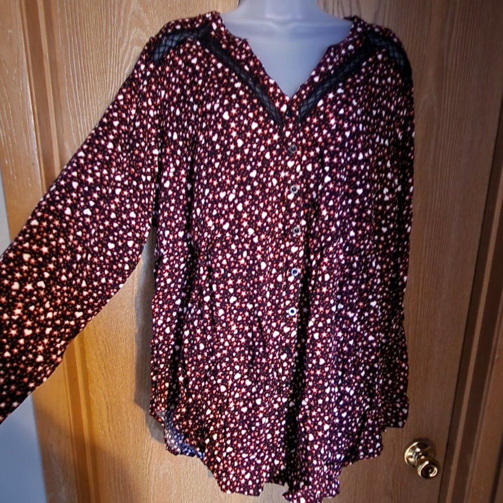 NWT Torrid Emma Babydoll Rayon Slub Lace Trim Tunic